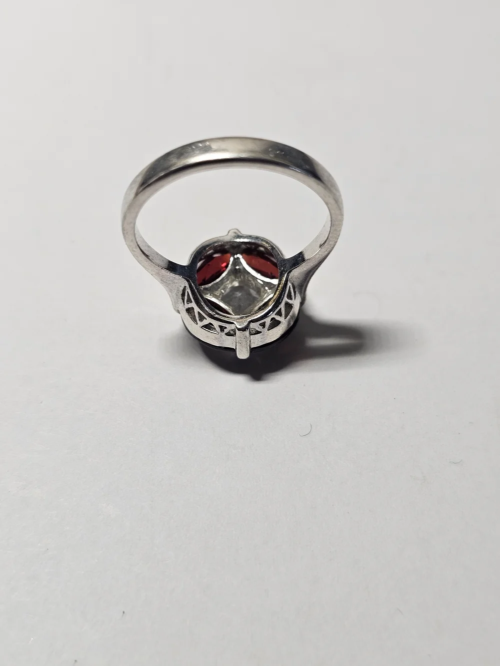 Sterling Silver 925 Stone Cocktail Ring - Size 7